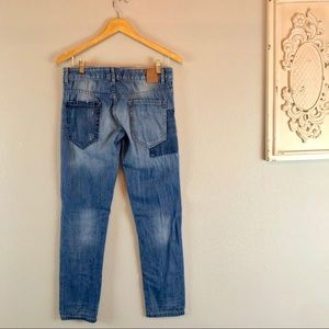 Zara Heritage Denim Patchwork Jeans Size 2 Boho